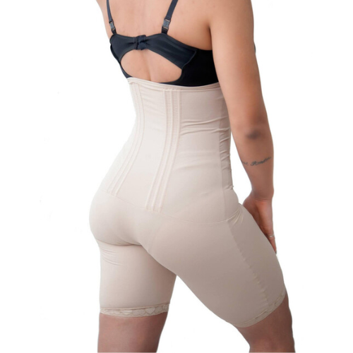 Shorts Modelador Cintura Alta 12 Barbatanas Alta Compressão