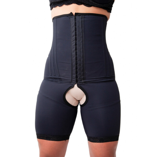 Shorts Modelador Cintura Alta 12 Barbatanas Alta Compressão